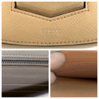 Celine Small Trotter Shoulder Bag Pochette Beige Silver Leather — view 3