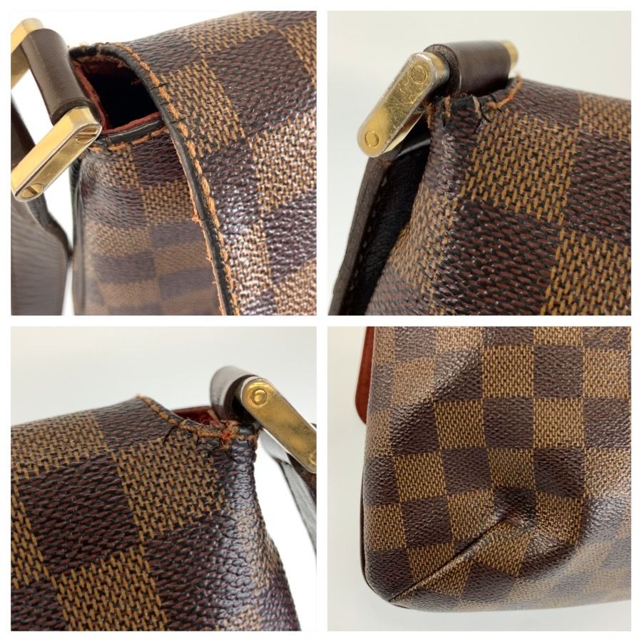 Louis Vuitton Damier Musette Shoulder Bag Brown Gold — view 5
