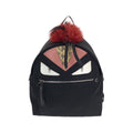 Fendi Bugs Monster Backpack Black Pink Red Nylon Leather