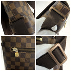 Louis Vuitton Damier Ebene Brooklyn MM Shoulder Bag Brown — view 6