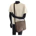 Louis Vuitton Damier Ebene Brooklyn MM Shoulder Bag Brown — view 7