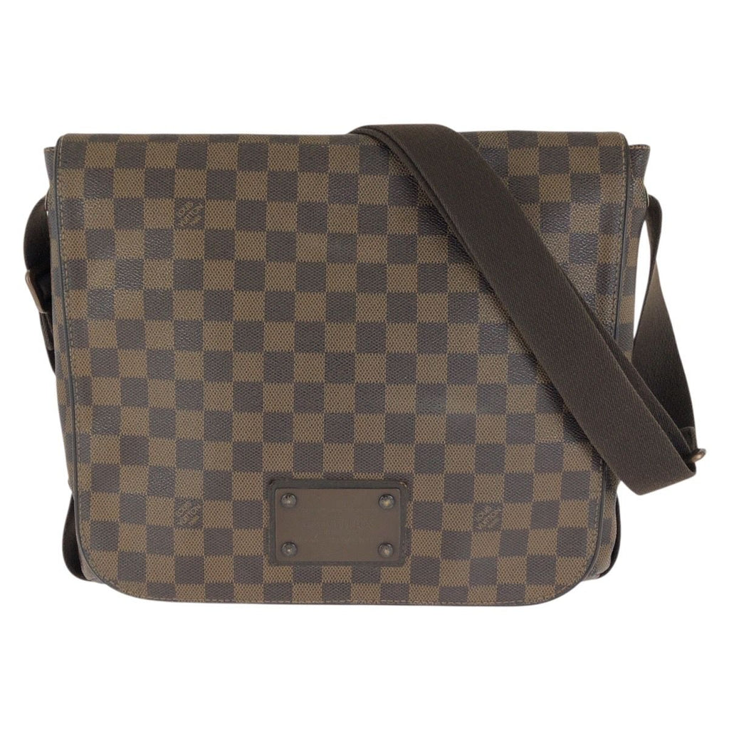 Louis Vuitton Damier Ebene Brooklyn MM Shoulder Bag Brown