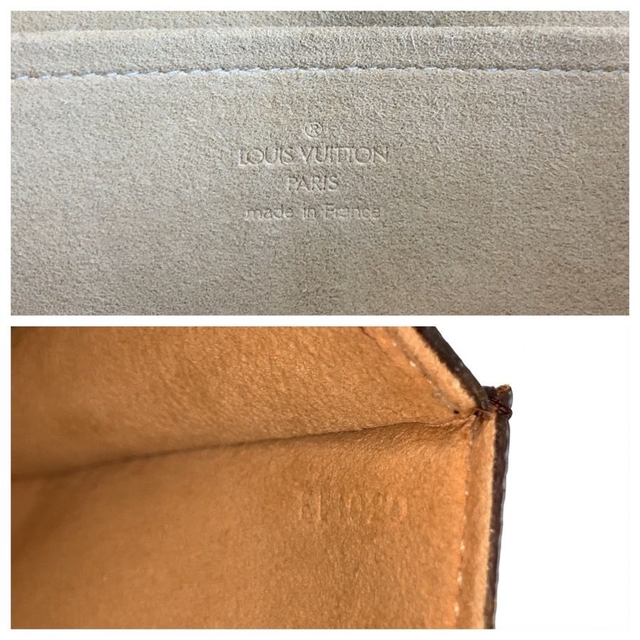 Louis Vuitton Monogram Pochette Twin GM Shoulder Bag Brown Gold Leather — view 3