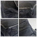 Prada Tessuto Jacquard Logo Shoulder Bag Black Nylon — view 8