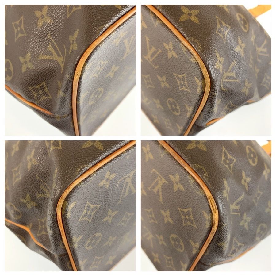Louis Vuitton Monogram Palermo PM 2-Way Shoulder Bag Brown Gold Leather — view 4