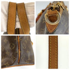 Louis Vuitton Monogram Palermo PM 2-Way Shoulder Bag Brown Gold Leather — view 6