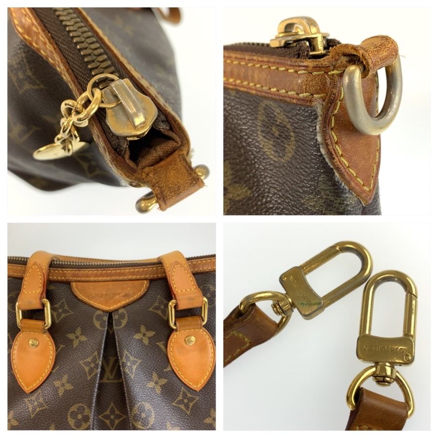 Louis Vuitton Monogram Palermo PM 2-Way Shoulder Bag Brown Gold Leather — view 5