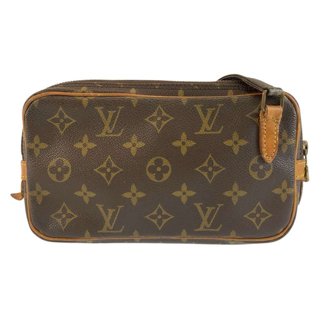 Louis Vuitton Monogram Marly Bandouliere Shoulder Bag Pochette Brown Gold — view 2