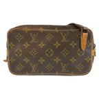 Louis Vuitton Monogram Marly Bandouliere Shoulder Bag Pochette Brown Gold — view 2