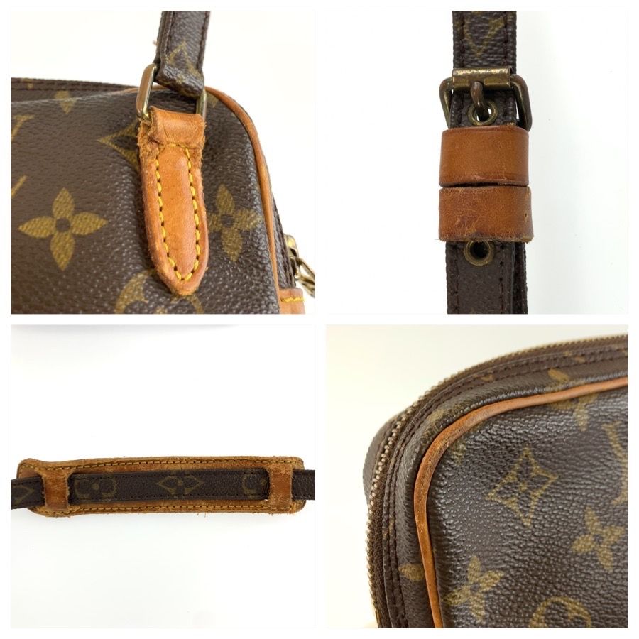 Louis Vuitton Monogram Marly Bandouliere Shoulder Bag Pochette Brown Gold — view 5