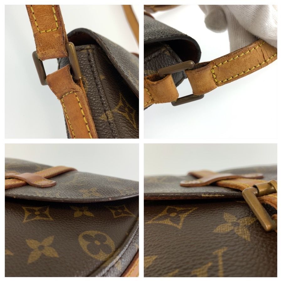 Louis Vuitton Monogram Chantilly PM Shoulder Bag Pochette Brown Gold Leather — view 5