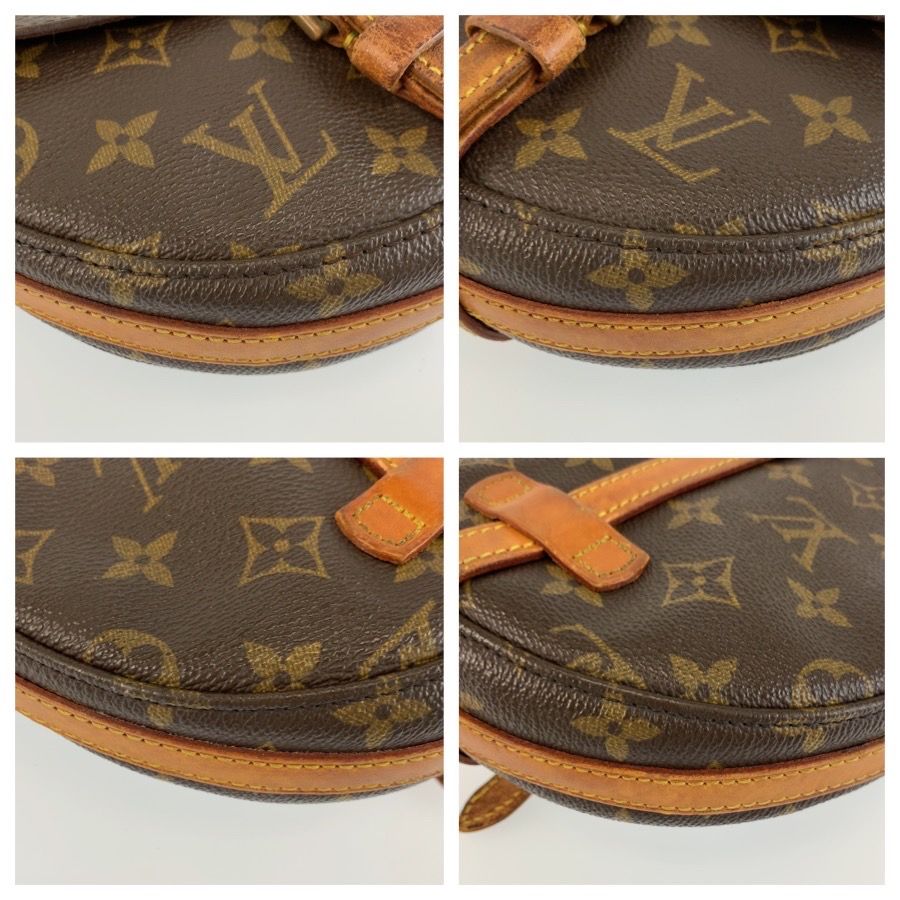 Louis Vuitton Monogram Chantilly PM Shoulder Bag Pochette Brown Gold Leather — view 4