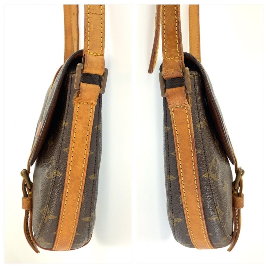 Louis Vuitton Monogram Chantilly PM Shoulder Bag Pochette Brown Gold Leather — view 8