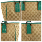 Gucci GG Canvas Tote Shoulder Bag Green Beige — view 6