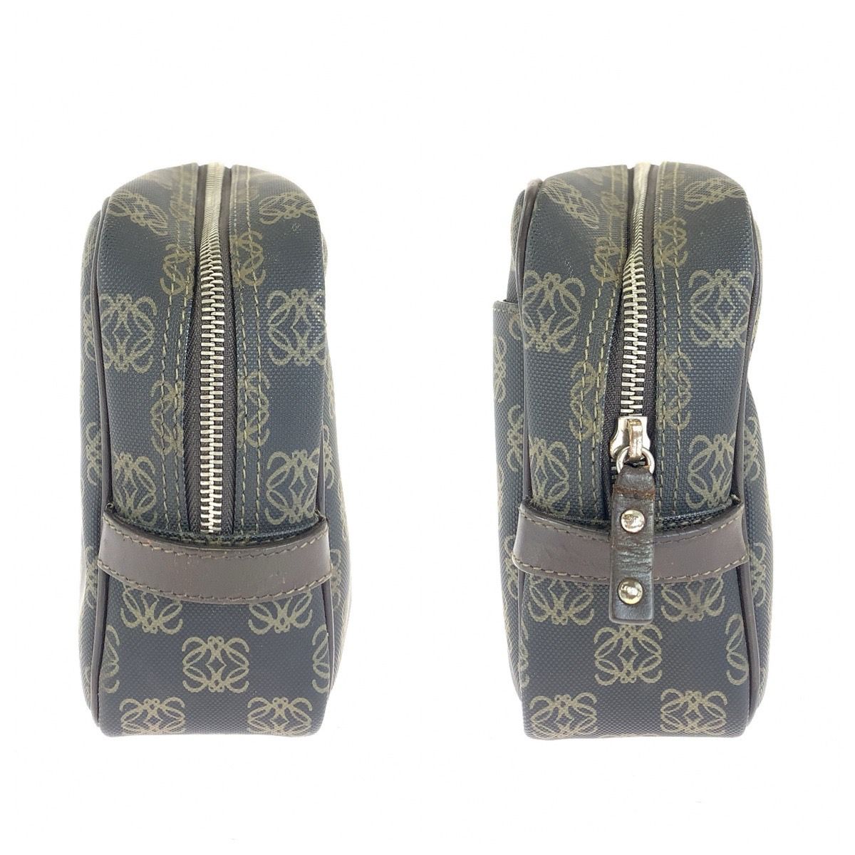 Loewe Repeat Anagram Clutch Black Brown Silver — view 7