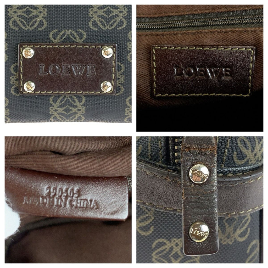 Loewe Repeat Anagram Clutch Black Brown Silver — view 4