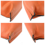 Loewe Pouch Makeup Case Orange Silver Leather — view 3