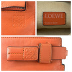 Loewe Pouch Makeup Case Orange Silver Leather — view 5