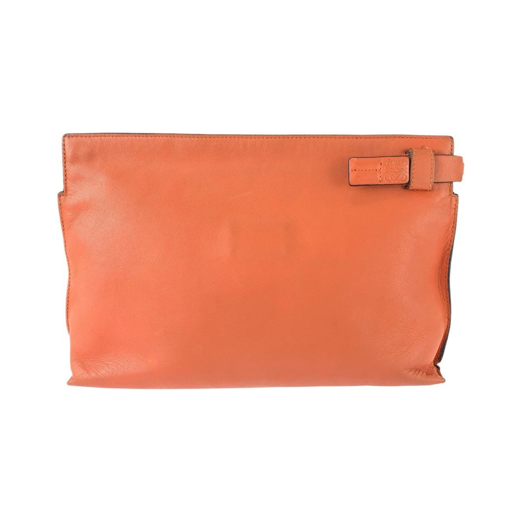 Loewe Pouch Makeup Case Orange Silver Leather — view 2
