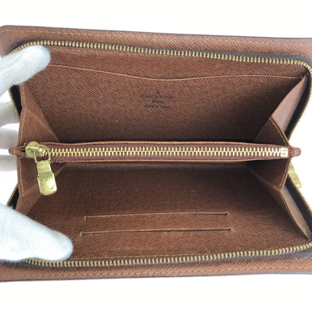 Louis Vuitton Monogram Porto Monnaie Zip Wallet Brown Gold — view 4