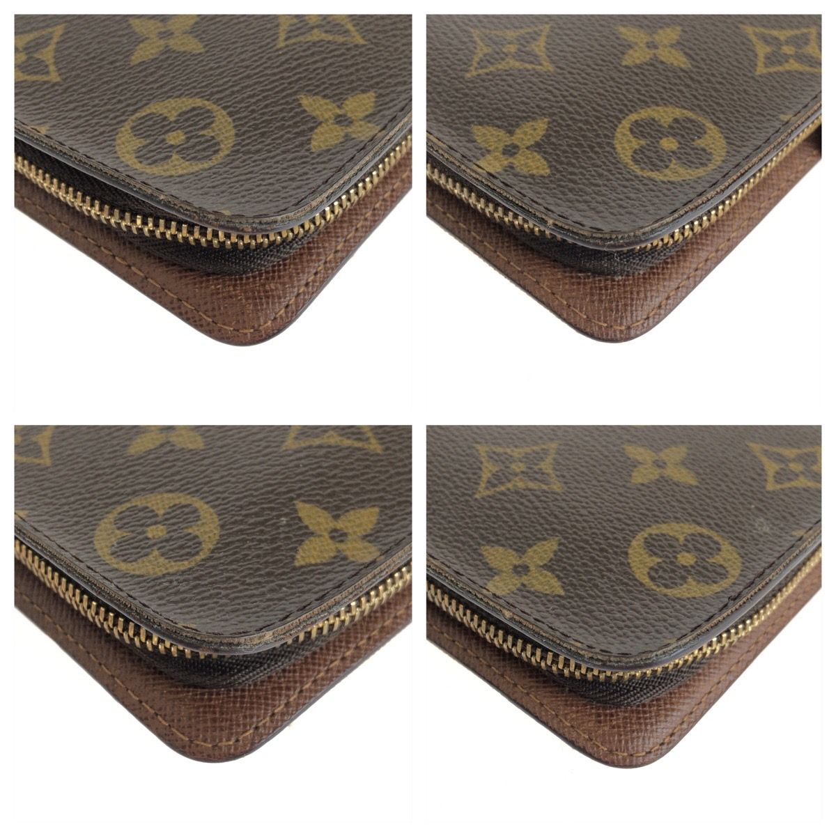 Louis Vuitton Monogram Porto Monnaie Zip Wallet Brown Gold — view 7