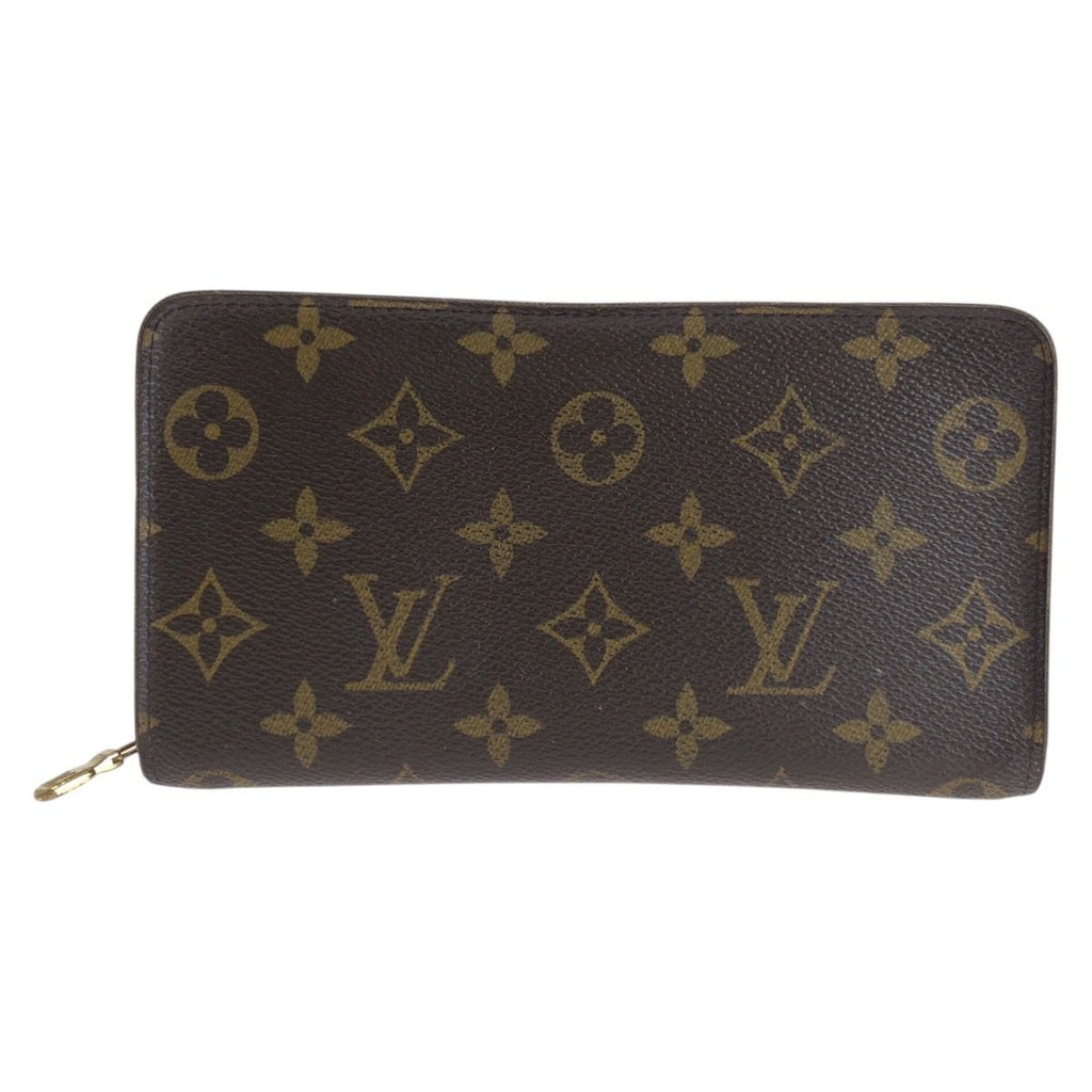 Louis Vuitton Monogram Porto Monnaie Zip Wallet Brown Gold