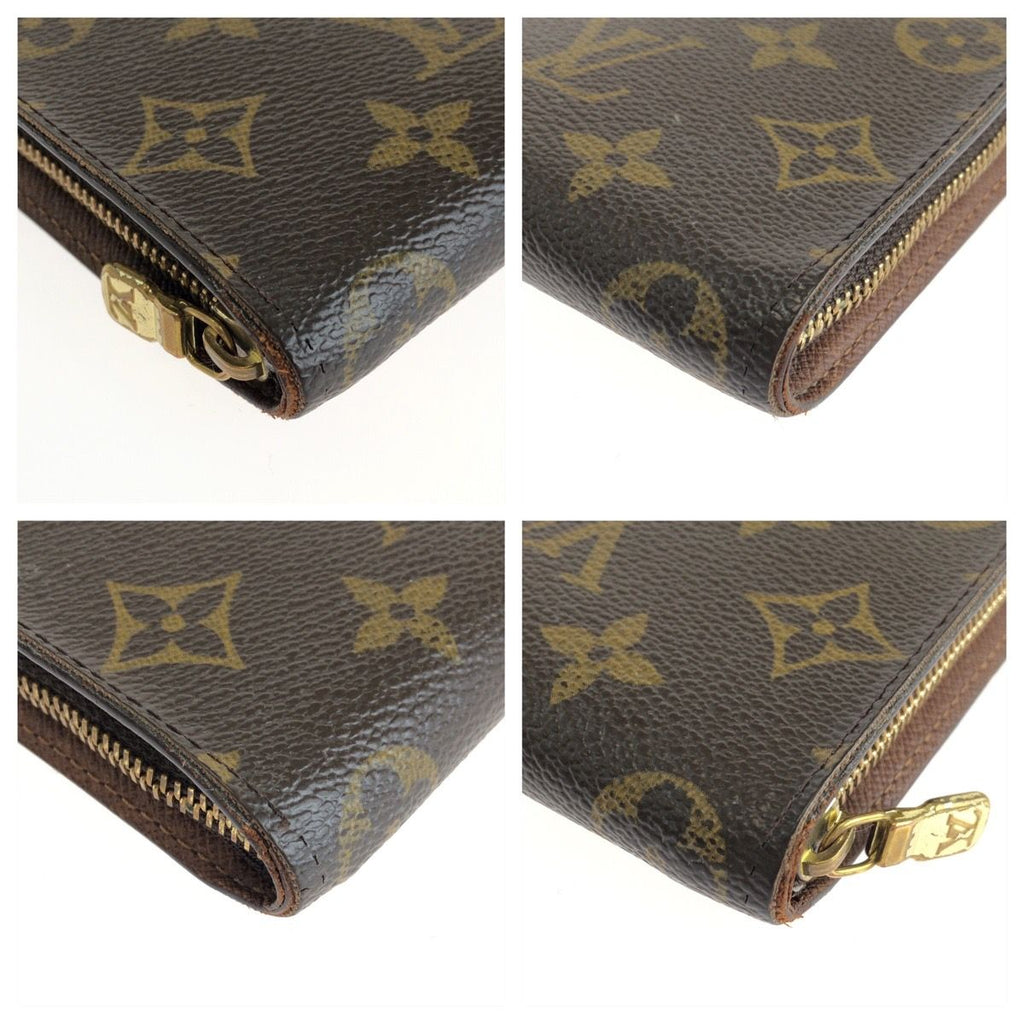 Louis Vuitton Monogram Porto Monnaie Zip Wallet Brown Gold — view 6