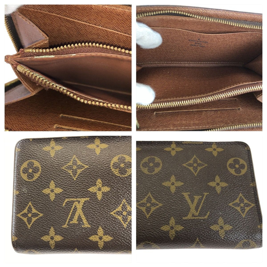 Louis Vuitton Monogram Porto Monnaie Zip Wallet Brown Gold — view 8