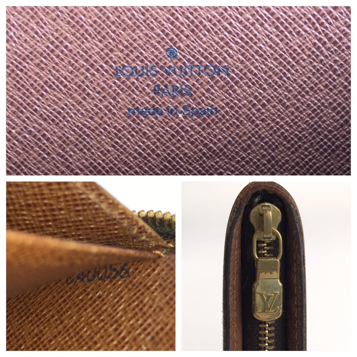 Louis Vuitton Monogram Porto Monnaie Zip Wallet Brown Gold — view 3