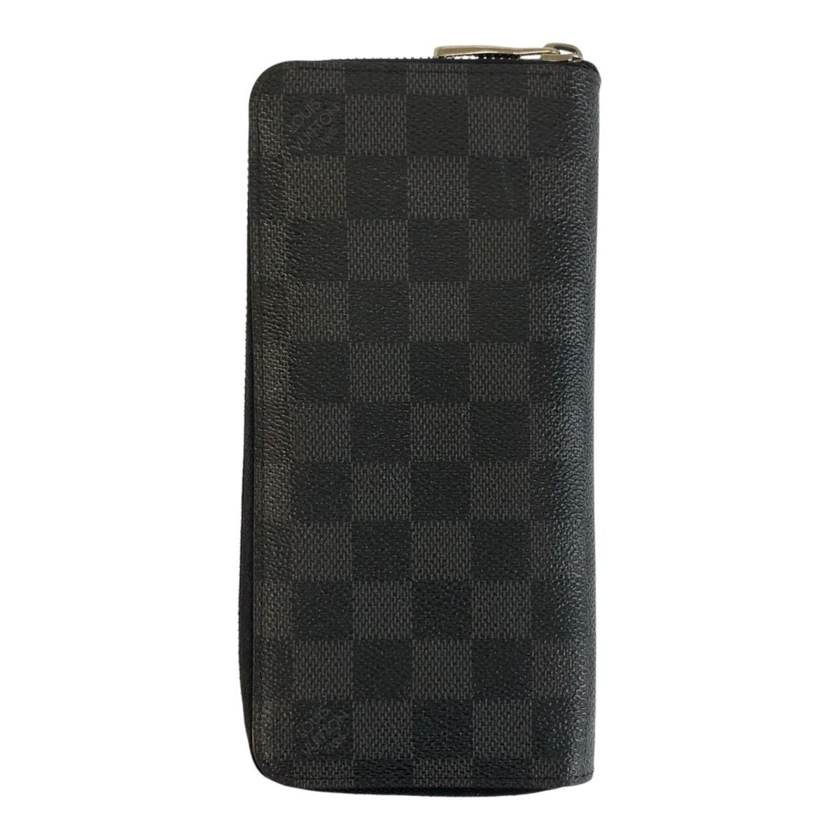 Louis Vuitton Damier Graphite Zippy Wallet Vertical Black Silver — view 2