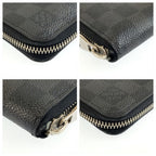 Louis Vuitton Damier Graphite Zippy Wallet Vertical Black Silver — view 8