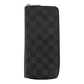 Louis Vuitton Damier Graphite Zippy Wallet Vertical Black Silver