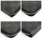 Louis Vuitton Damier Graphite Zippy Wallet Vertical Black Silver — view 7