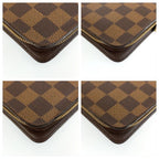 Louis Vuitton Damier Porte Monnaie Zip Wallet Zippy Brown Gold — view 7