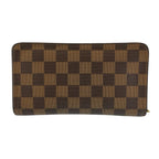Louis Vuitton Damier Porte Monnaie Zip Wallet Zippy Brown Gold — view 2