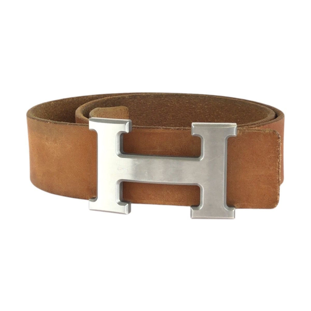 Hermes Constance H Buckle Belt Brown Silver