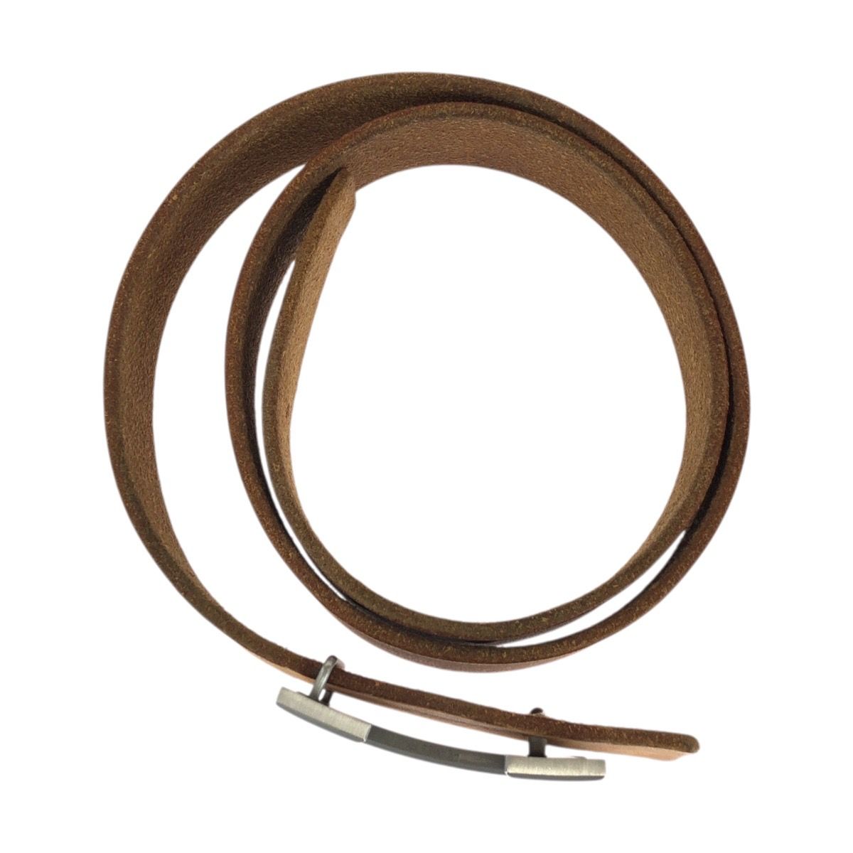 Hermes Constance H Buckle Belt Brown Silver — view 2