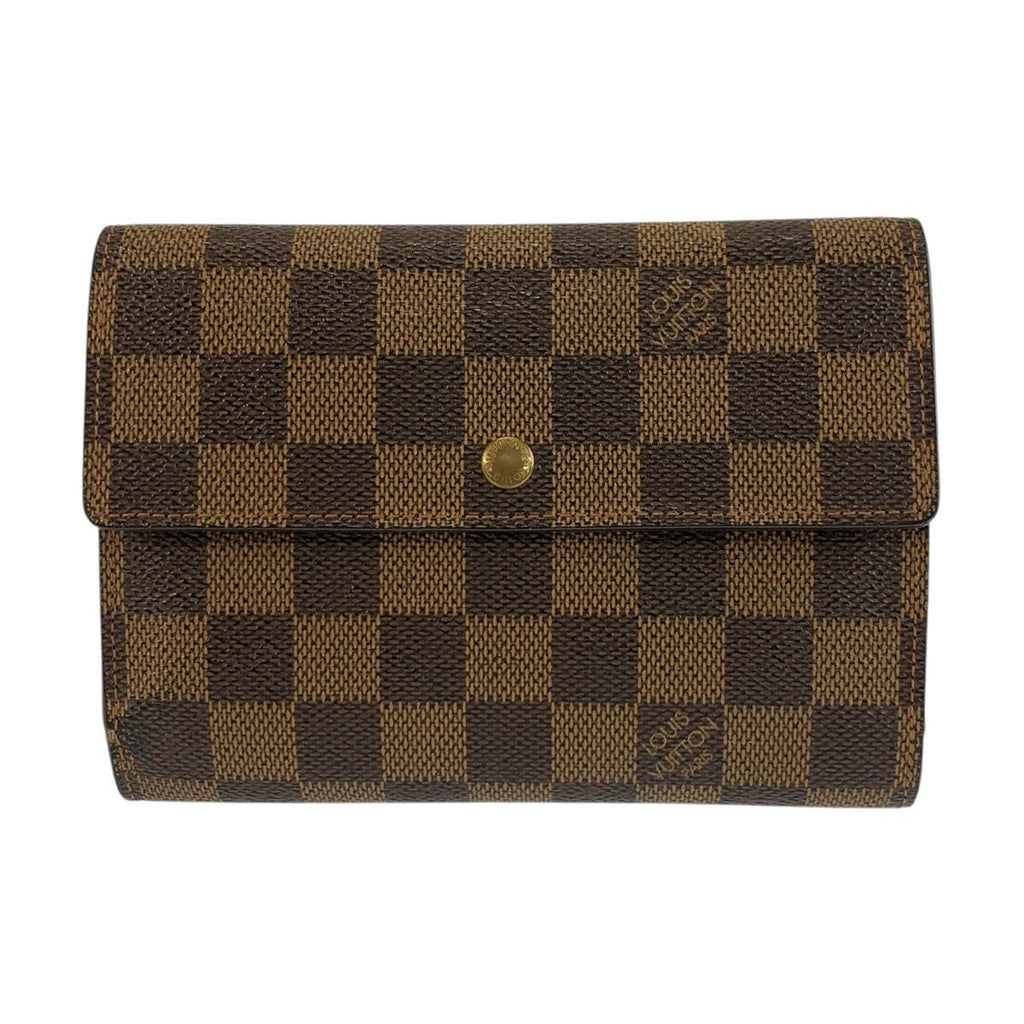 Louis Vuitton Damier Porte Tresor Etui Papiers Fold Wallet Trifold Compact