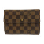 Louis Vuitton Damier Porte Tresor Etui Papiers Fold Wallet Trifold Compact