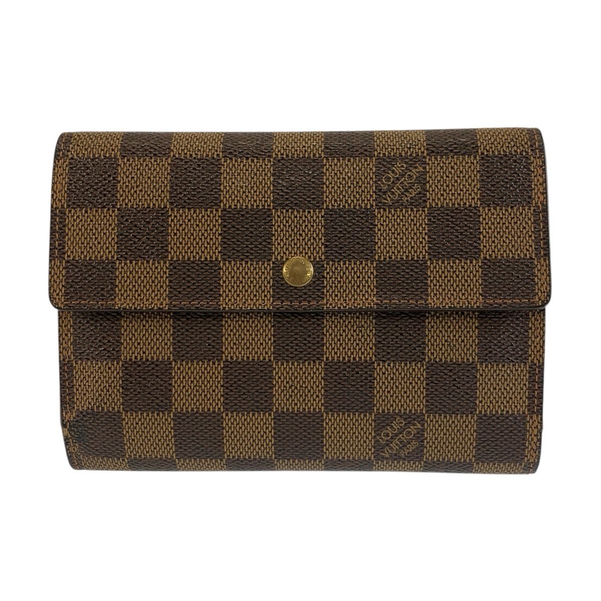 Louis Vuitton Damier Porte Tresor Etui Papiers Fold Wallet Trifold Compact
