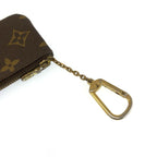 Louis Vuitton Monogram Pochette Cles Key Case Coin Purse Brown Gold — view 6