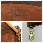 Louis Vuitton Monogram Pochette Cles Key Case Coin Purse Brown Gold — view 3