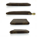 Louis Vuitton Monogram Pochette Cles Key Case Coin Purse Brown Gold — view 7