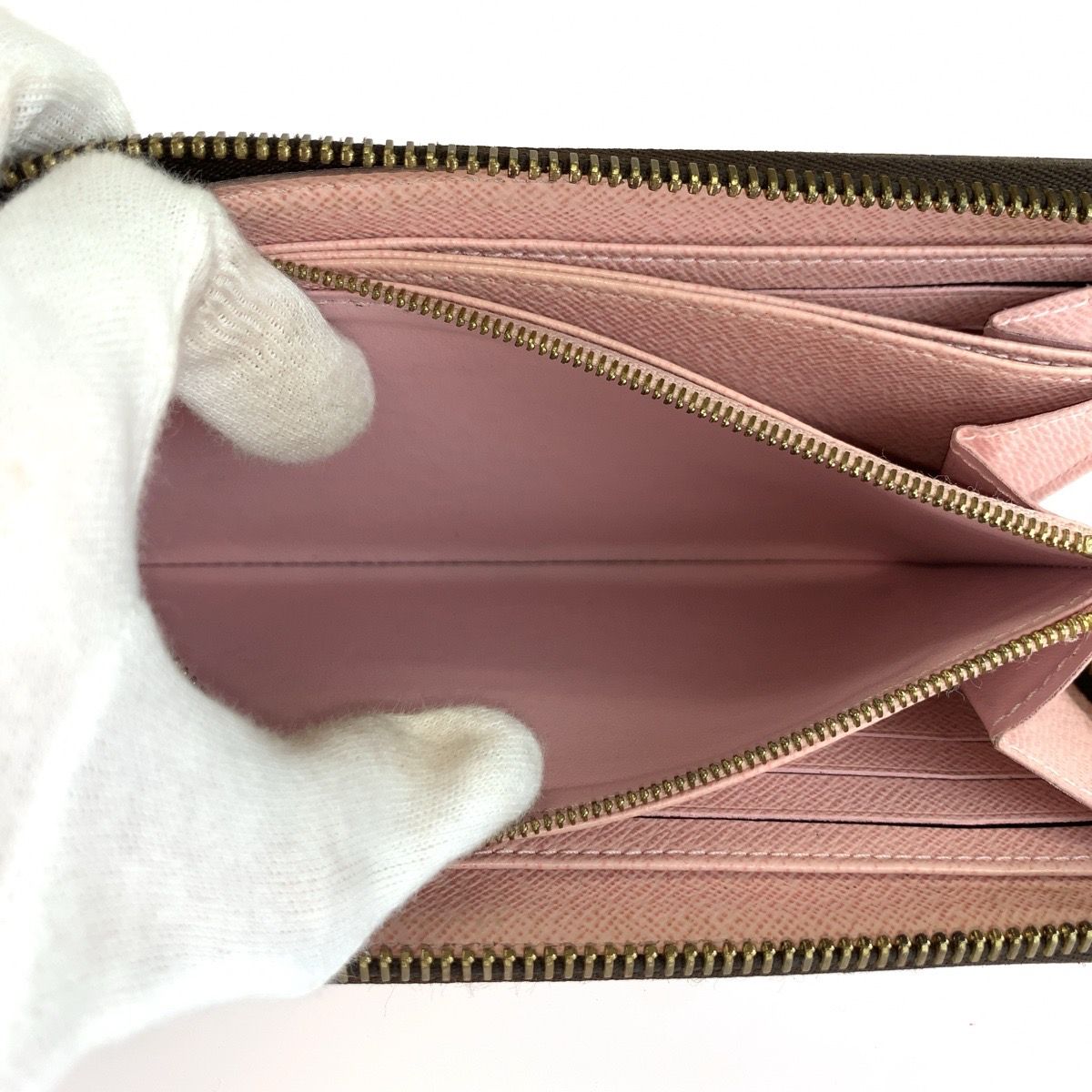 Louis Vuitton Monogram Zippy Wallet Brown Rose Ballerine Gold — view 5