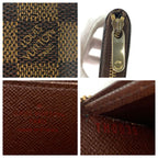 Louis Vuitton Damier Zippy Coin Purse Card Case Brown Gold — view 5