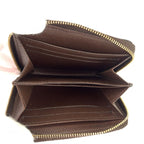 Louis Vuitton Damier Zippy Coin Purse Card Case Brown Gold — view 6