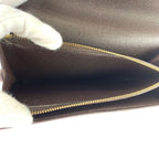 Louis Vuitton Damier Pochette Porte Monnaie Credit Wallet Brown Gold — view 8