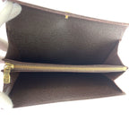 Louis Vuitton Damier Pochette Porte Monnaie Credit Wallet Brown Gold — view 7