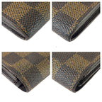 Louis Vuitton Damier Pochette Porte Monnaie Credit Wallet Brown Gold — view 4