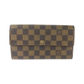 Louis Vuitton Damier Pochette Porte Monnaie Credit Wallet Brown Gold